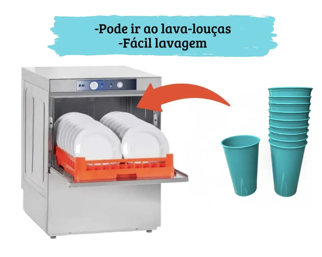 Copo de plástico reutilizável 250ml